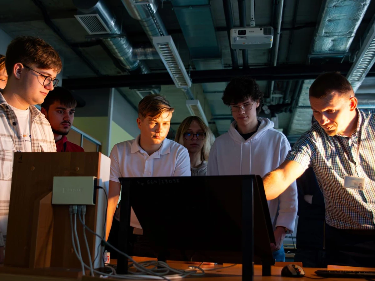 Students taking part in practical laboratory activities at Poznan University of Technology